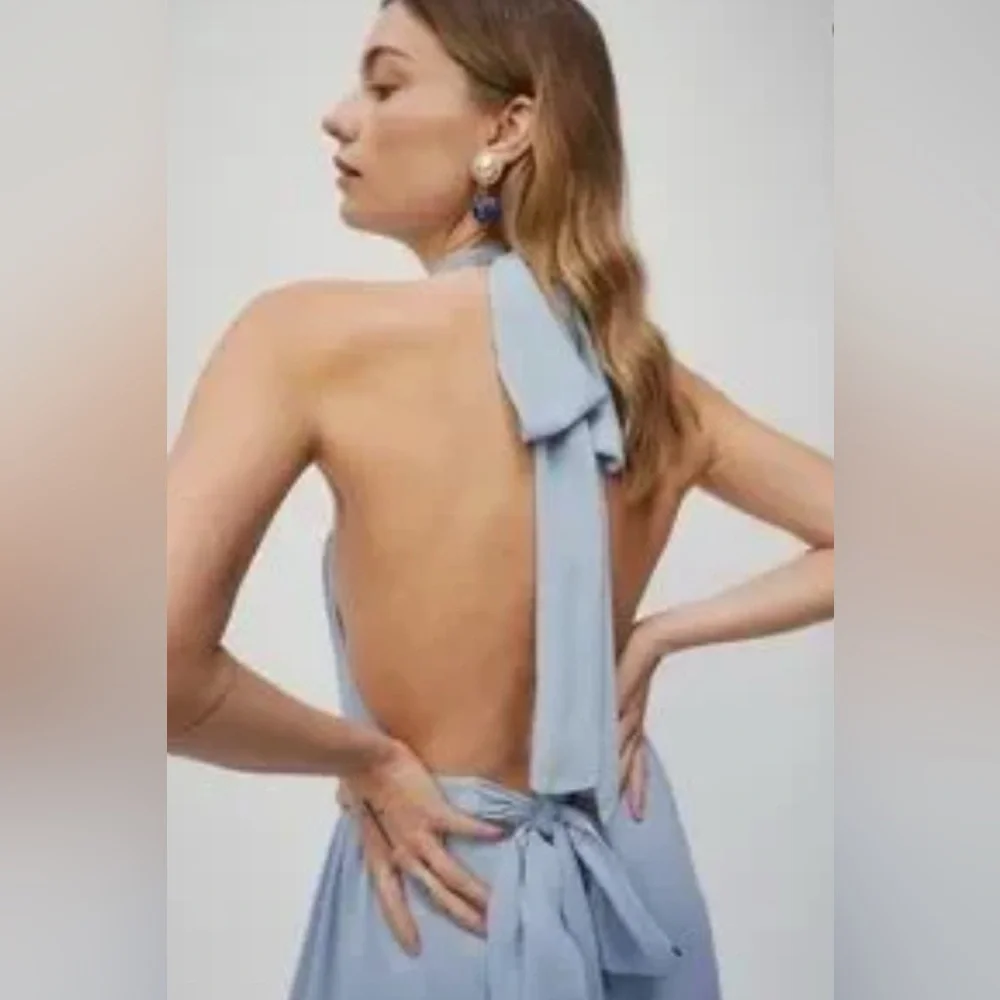 Reformation Andee maxi dress in Mineral blue